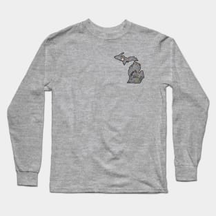 Michigan Footprint Long Sleeve T-Shirt